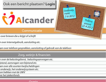 Experience design for 'Alcander '