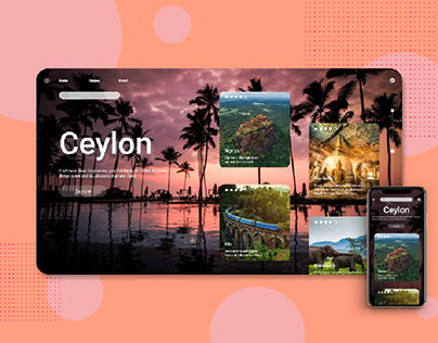 Ceylon travel landing page and mobile app design