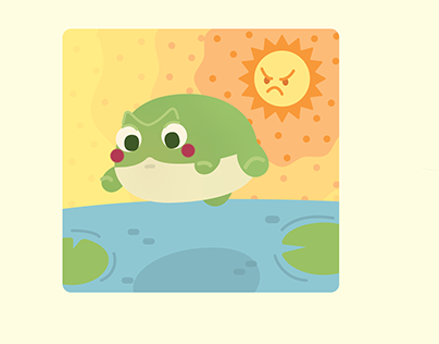 Pacman frog going to a pond
