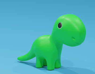 Cartoon Cute Dinosaur Toy 3D model