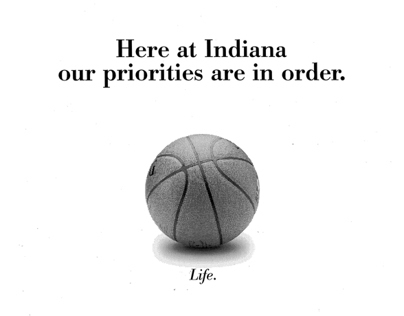 Indiana University basketball sponsorship ad