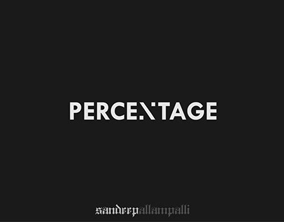 Percentage logo concept design
