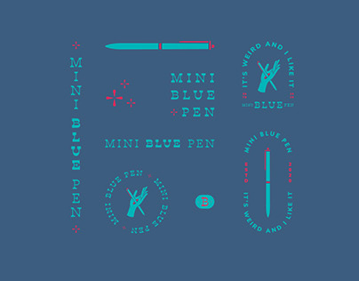 Mini Blue Pen | Branding