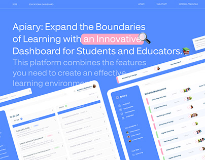 Apiary – Educational Dashboard & Tablet App