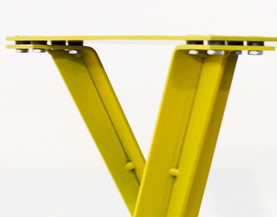 twisted stool yellow