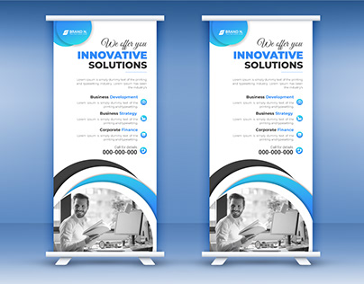 Creative and innovative solution pull up banner design