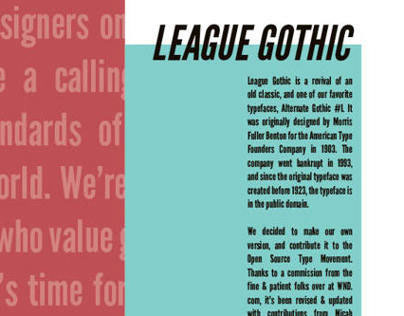 Advanced Typography - League Gothic [ Project 2 ]