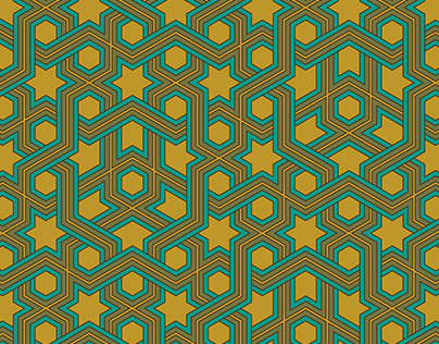 70's Labirinth Pattern Design