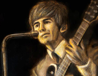 "Beatle Harrison" painting.
