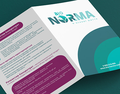 Design a brochure for the company BioNorma