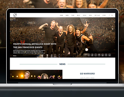 The site for the legendary band Metallica