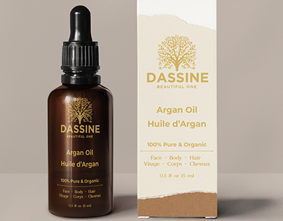 Dassine┃Logo and packaging for cosmetic brand