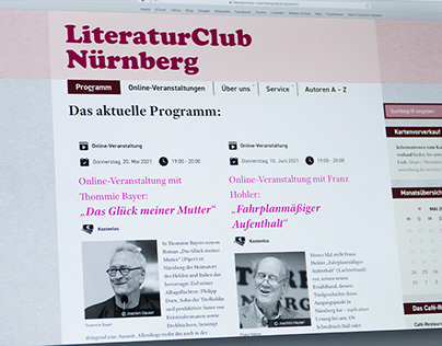 Website und Livestreams Literaturclub Nürnberg