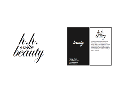 H.H. Beauty Onsite Beauty Stationery