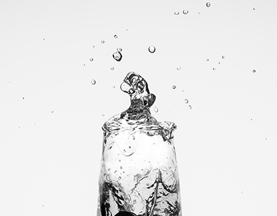 Champagne Glass Splash Photography