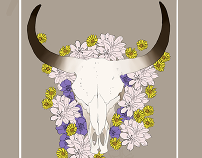 Bull skull design