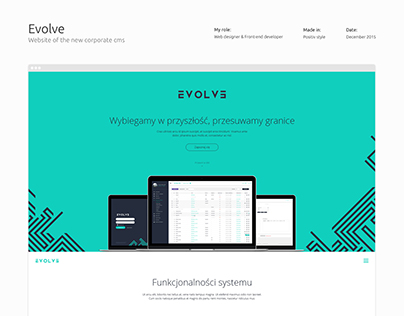 Evolve - website of the new corporate cms