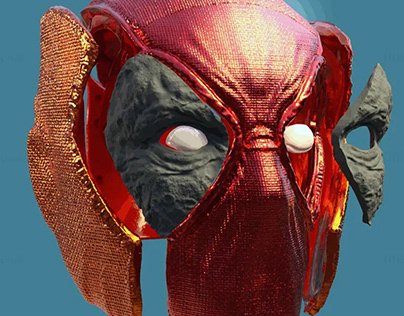 Deadpool helmet version Alternate 3D Print Model STL