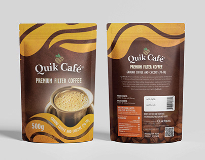 Quik Tea and Cafe packaging design