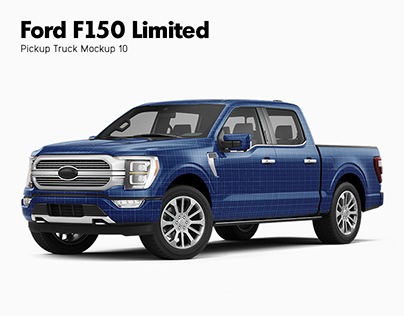 Ford F150 Limited Pickup Truck Mockup