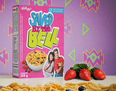 SAVED BY THE BELL - Corn flakes cereal box