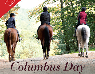 Columbus Day Dover Saddlery Store Poster