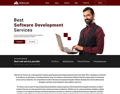 Techno Lab (Software Development Company Website)