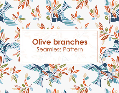 Olive branches pattern design