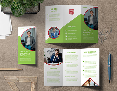 CREATIVE BUSINESS AGENCY Tri Fold Brochure Design.
