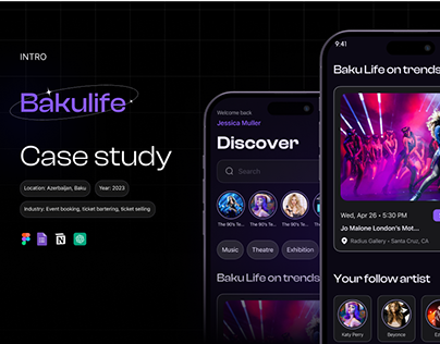 Baku Life mobile application UX/UI Case study