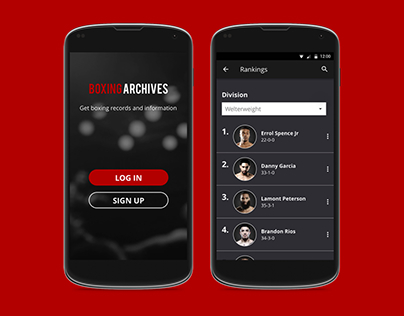 Boxing App UI Design