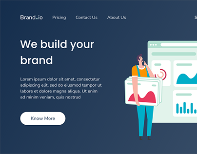 simple branding landing page UI | UI coach