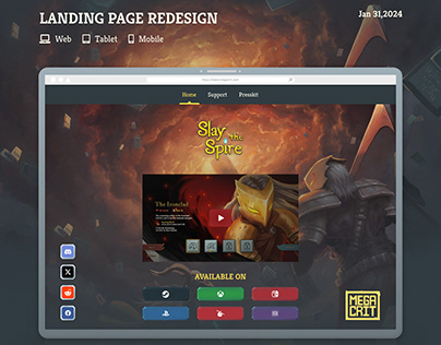 Redesign - Slay the Spire | Landing Page
