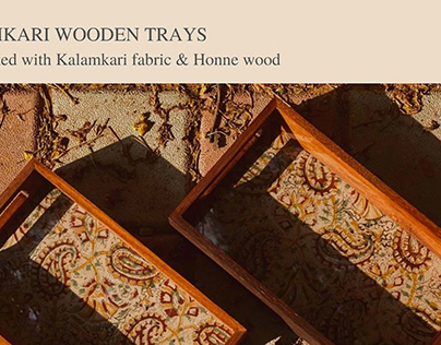 Kalamkari Wooden Trays