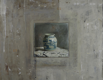 ' Mirror · Objects 2 ' - Oil on canvas - By Xin LIU