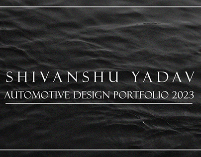 Automotive design portfolio 2023 coventry university