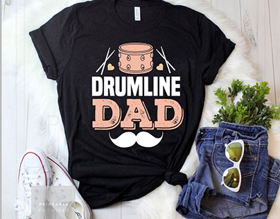 Drumline Dad typography sesign