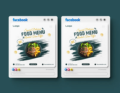Food Social Media Post Design Template