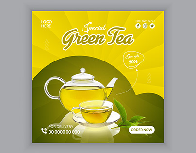 Green Tea social Media design