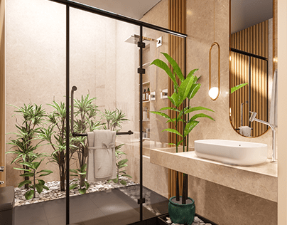 Visualização - Design de Interiores - Banheiro