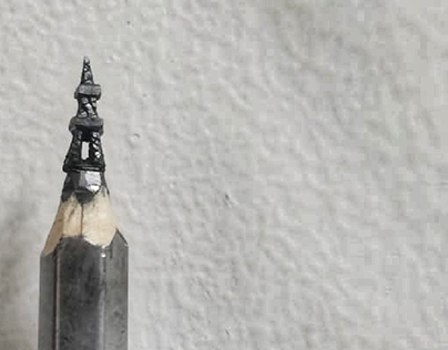 PENCIL CARVING - EIFFEL TOWER