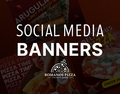 Social media banners for Romanos Pizza