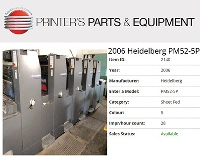 2006 Heidelberg PM52-5P by Printers Parts & Equipment