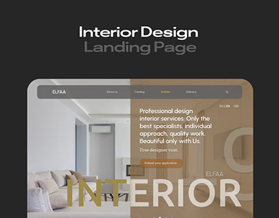 Interior Design Landing Page Website