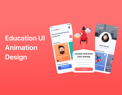 Startup Education Course UI Animation Design