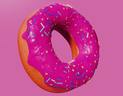 3D Study Case | Cartoon Donut