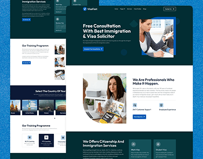 Visa & Immigration Consulting Website Home Page Design