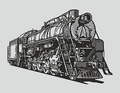 Steam locomotive drawing process