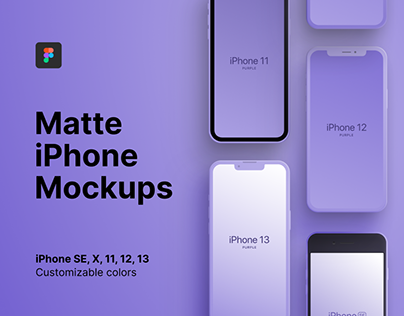 Matte iPhone SE | X | 11 | 12 | 13 FREE Figma Mockups