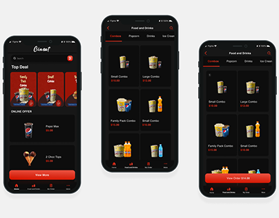A Snack ordering app for a movie theatre